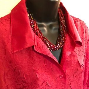 Chico’s Silky Red Blouse